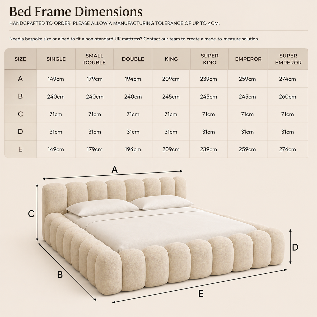 Bed Dimensions Diagram