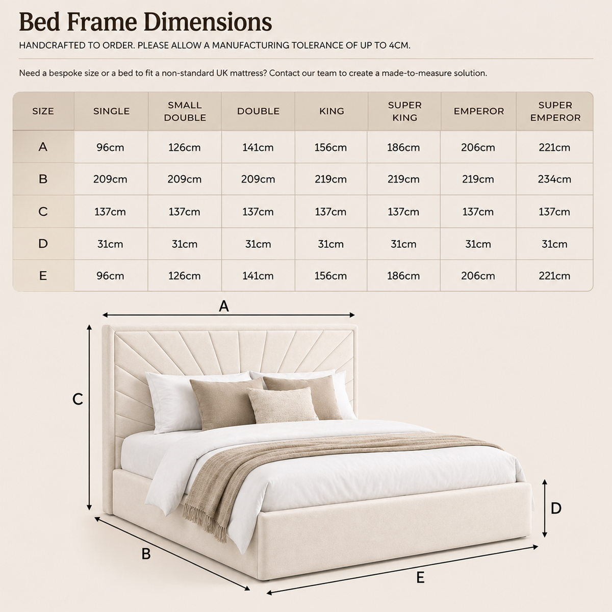 Bed Dimensions Diagram