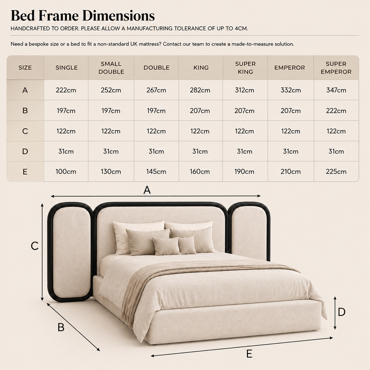 Bed Dimensions Diagram
