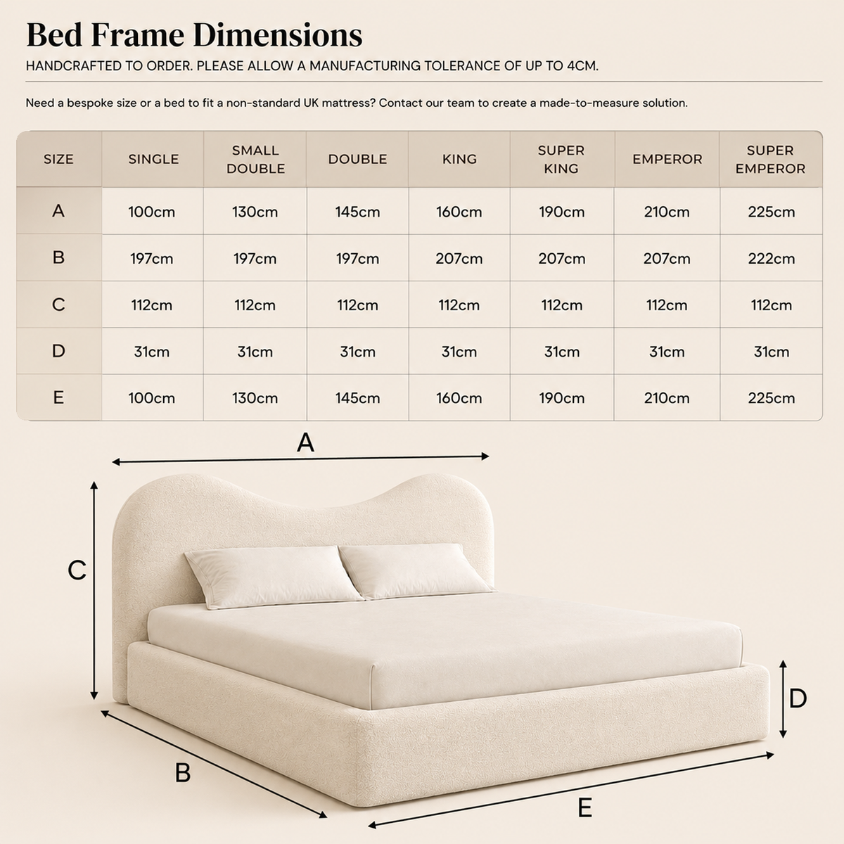 Bed Dimensions Diagram